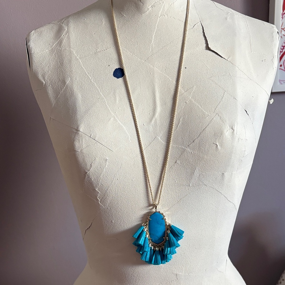 Kendra Scott Turquoise Fringe Necklace